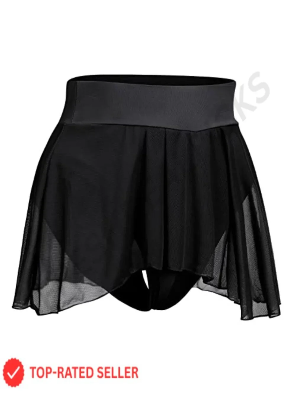 Women's High Waist Ruffle Skort with Built-in Shorts for Dance Pole Rave